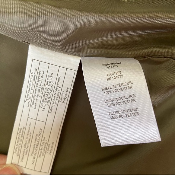 Spanner quilted jacket kaki olive mid coat trendy zip up stylish timeless Large - Picture 8 of 15
